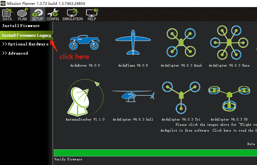 How to upload firmware for APM UAV Pilot